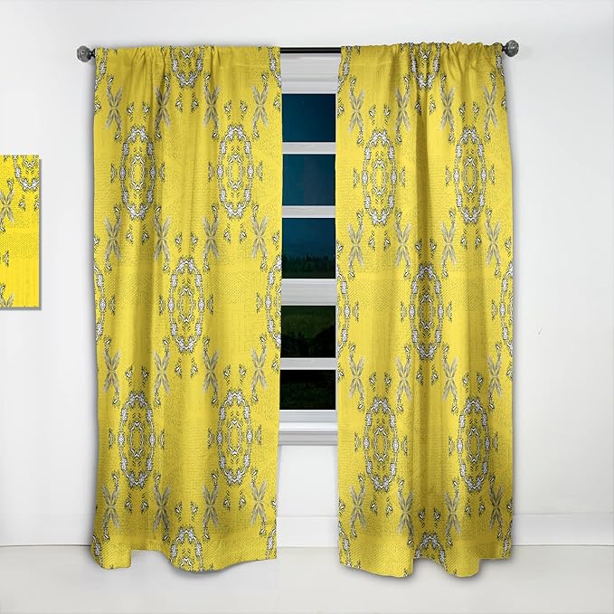 'Indian Vintage Mandala Pattern' Bohemian & Eclectic Curtain Panel