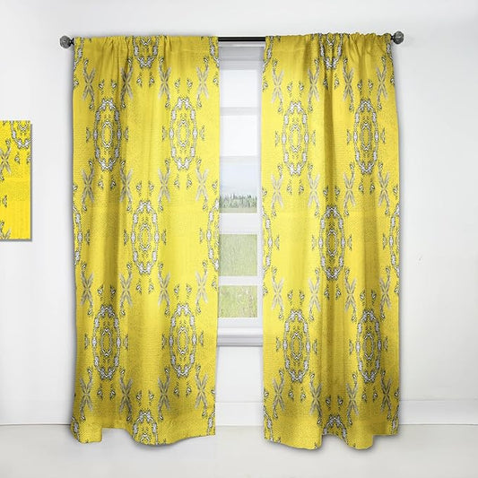 'Indian Vintage Mandala Pattern' Bohemian & Eclectic Curtain Panel