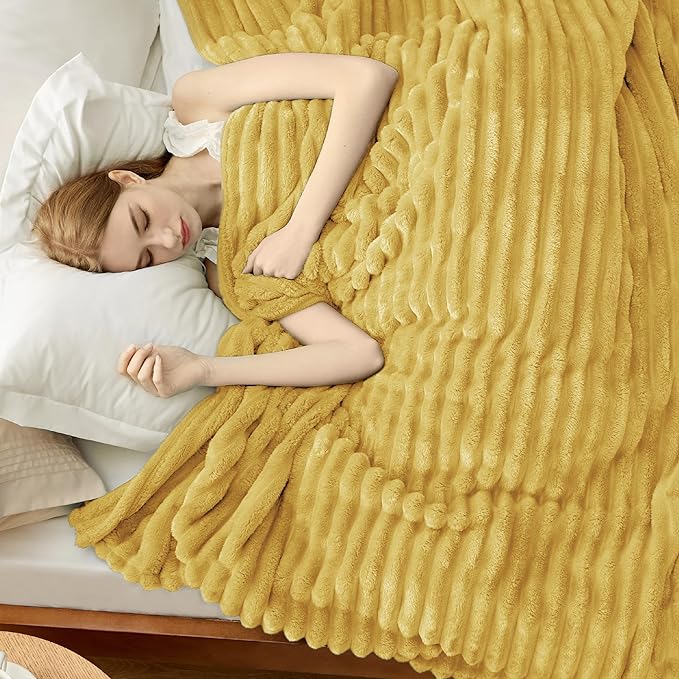 Bedsure GentleSoft Honey Fleece Blanket for Couch - Cozy Soft Blankets for Women, Cute Small Throws for Girls, 90x90 Inches