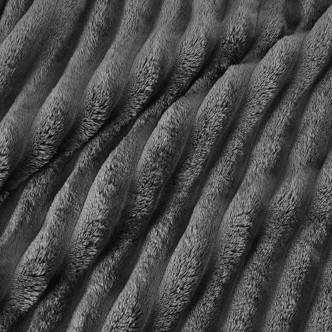 Bedsure GentleSoft Gray California King Size Blanket for Bed - Cozy Soft Blankets for Women, Cute Large Throws for Girls, 102x96 Inches