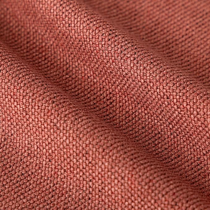 Throw Pillow with Insert 18x18 Inch Set of 2 - Modern Fall Home Decor for Living Room Sofa, Bed - Cute Square Accent Cases - Anthropologie Style Decor (Brick-Red #P1-07)